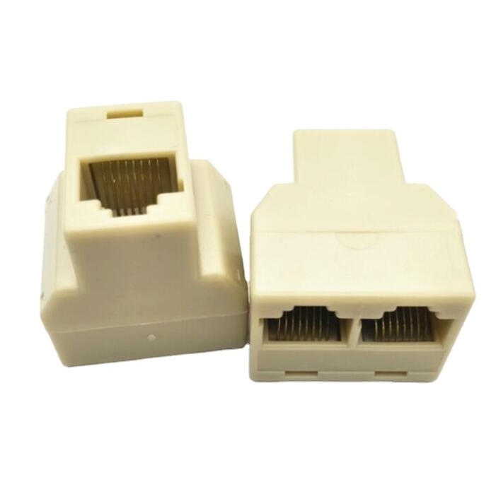 RJ45 8P8C 2 Way Y Splitter 1 F/ 2F Modular T Adapter