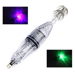 LED Underwater Night Luminous Fishing Float Composite Material Fish Light with Hooks