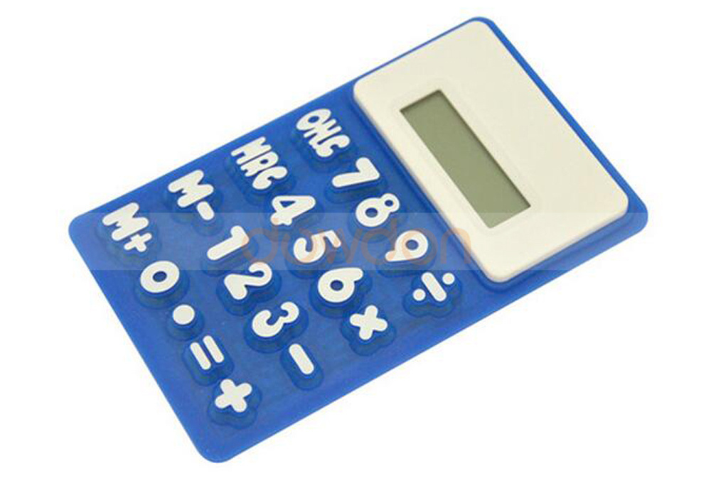 Manufacturer Cheapest Portable Silicone Magnetic Fridge Sticker 8 Digits Calculator