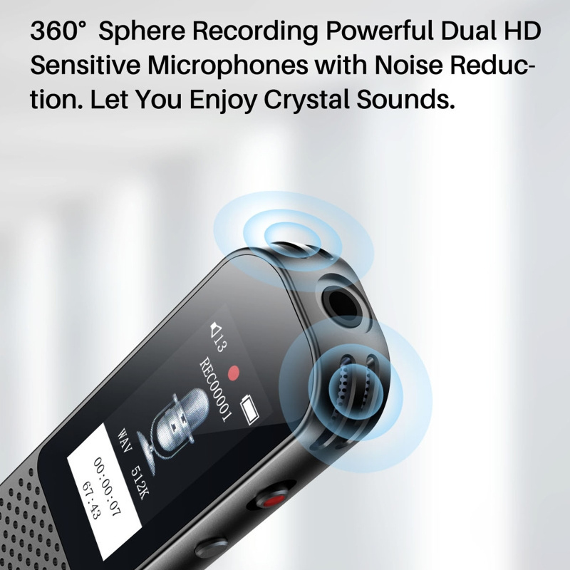 Noise-cancelling Digital Voice Recorder Ultra-long Battery Life HD Speakers Recorder