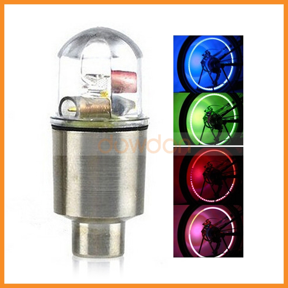 Motorcycle Tyre Wheel Light 4 Color LED Bike Cycling Car Metal Tyre Valve Light