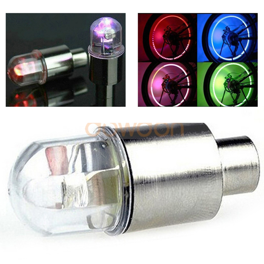 Motorcycle Tyre Wheel Light 4 Color LED Bike Cycling Car Metal Tyre Valve Light