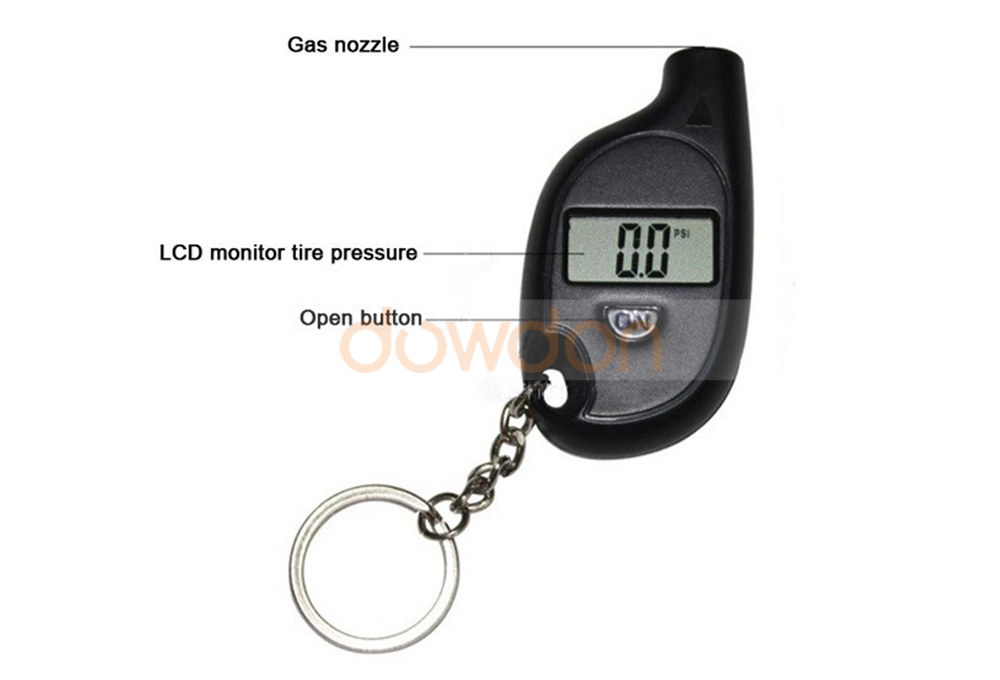 Portable Mini Keychain Digital LCD 2-150 PSI Tire Tyre Wheel Air Pressure Gauge Tester