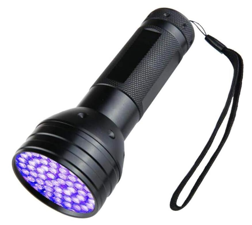 UV Detector 51 LED UV Blacklight Currency Checker 395-400nm Ultraviolet Flashlight