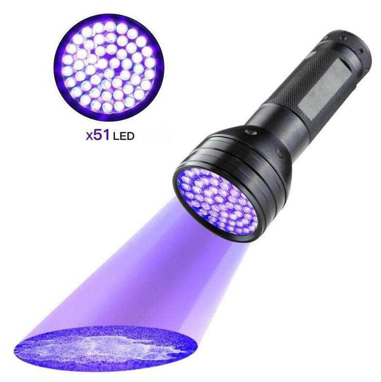 Detection Forensics CSI Forensic Blood Urine Ultraviolet Torch Light 51 LED UV Flashlight