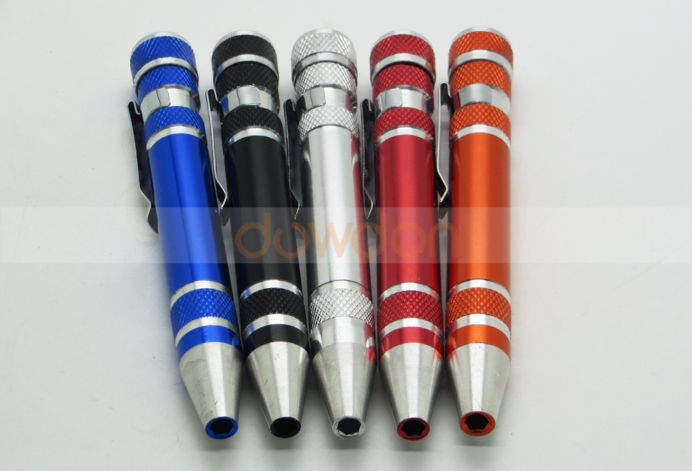 Color Option Hand Repair Tools 8 in 1 Screwdriver Pen