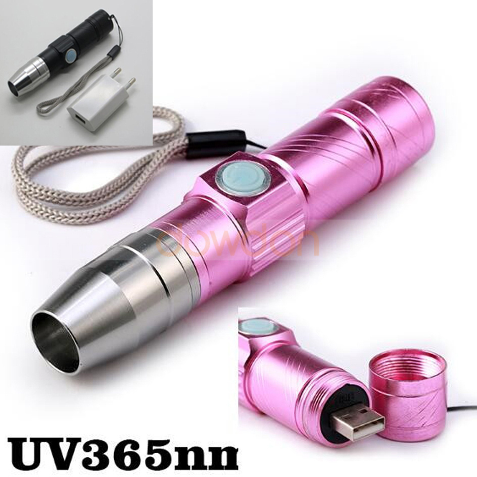 Free Plug Gift High Quality Blacklight UV Jade Detector 365nm USB UV Flashlight