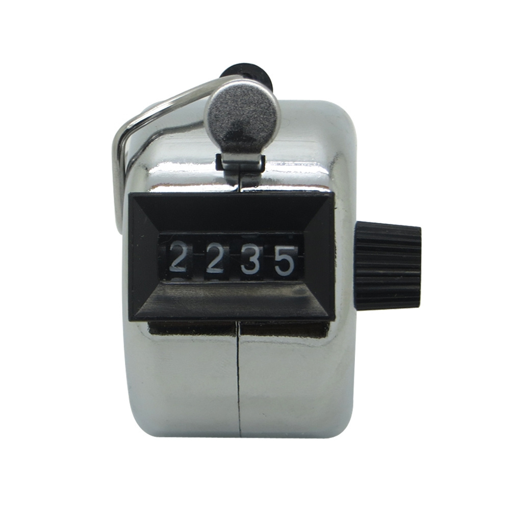 Tally Click Counter Stainless Metal Mini Sport Lap Golf Handheld Manual 4 Digit Number Hand Tally Counter Clicker