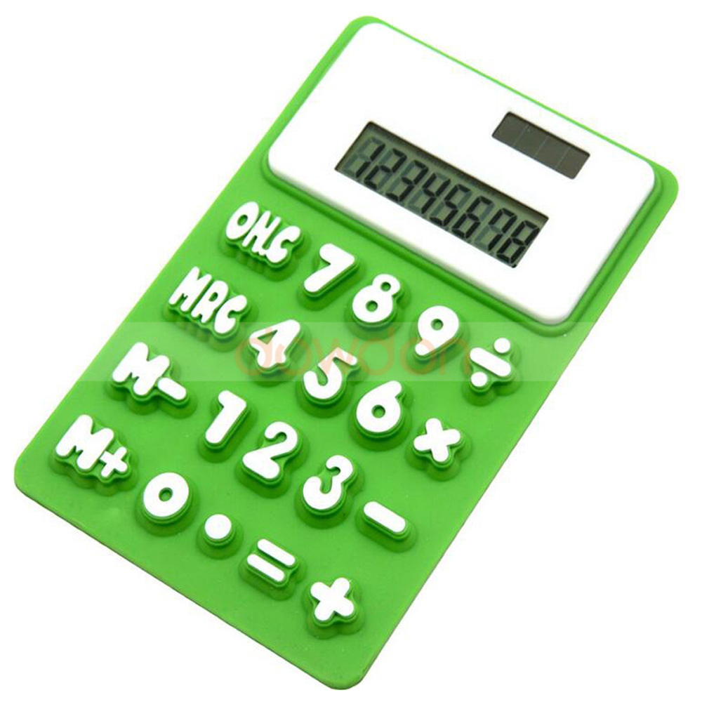 Manufacturer Cheapest Portable Silicone Magnetic Fridge Sticker 8 Digits Calculator