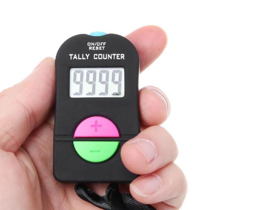 Digital Hand Tally Counter Electronic Manual Clicker Golf Gym Hand Held Counter