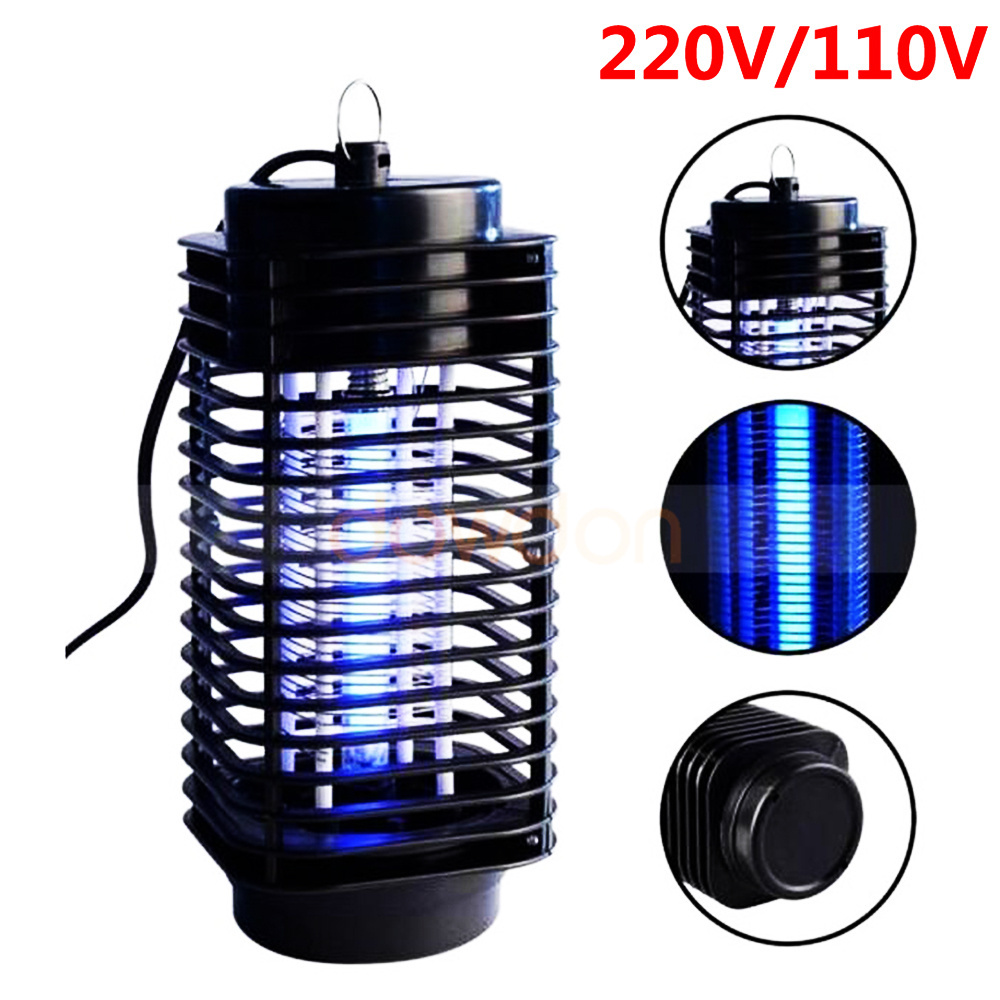 Black 220V/110V EU/US/UK/AU AC Plug LED Electric Mosquito Fly Bug Insect Killer Lamp Trap