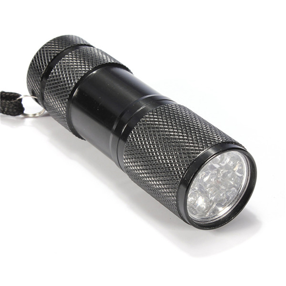 Mini 9 LED UV Flashlight 395nm UV Torch Ultra Violet Blacklight Torch