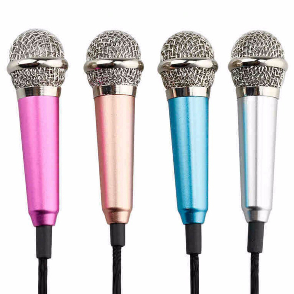 Colorful 3.5mm Metal KTV TV Karaoke Mini Mobile Phones Microphone