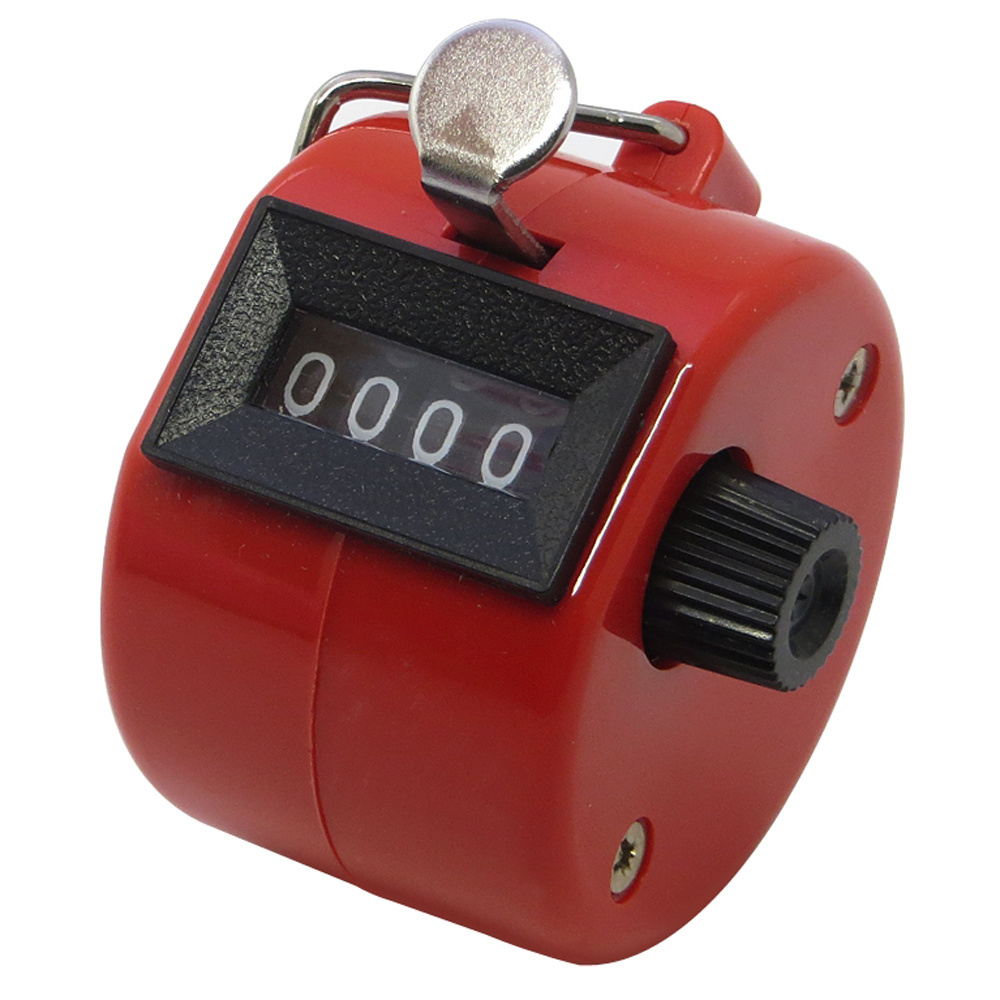 4 Digit Mechanical Palm Click Counter Hand Held Counter Clicker for Sport Stadium Coach Casino School