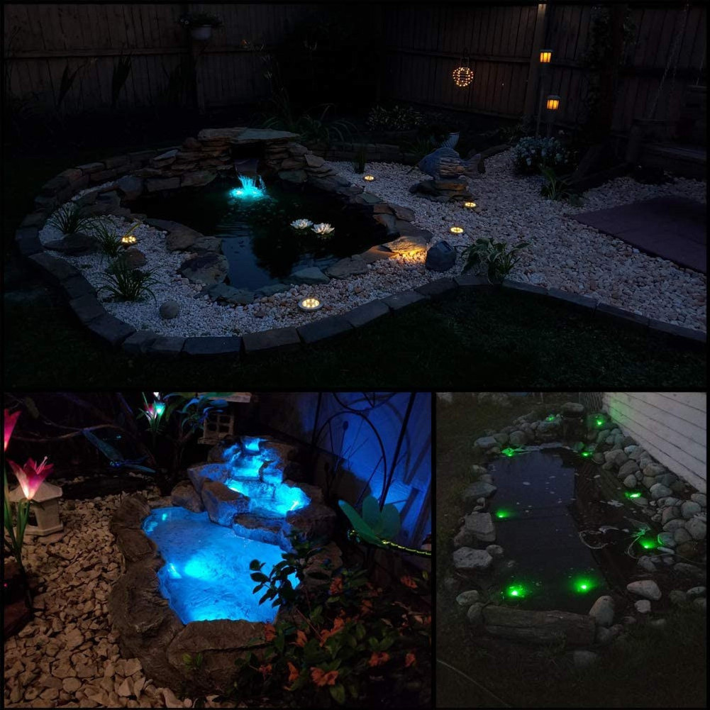 Under Water Led Light IP68 Waterproof Battery Operate RGB Submersible for Swimming Pool Fish Tank Pond Wedding Party Decoration