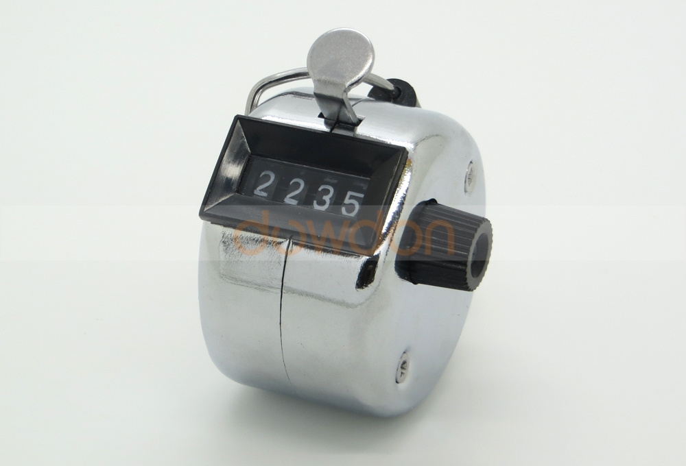 Tally Click Counter Stainless Metal Mini Sport Lap Golf Handheld Manual 4 Digit Number Hand Tally Counter Clicker