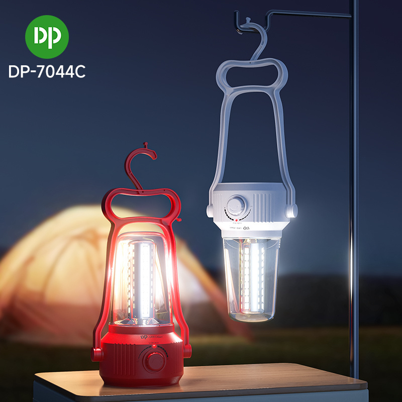 DP Camping Led Light Portable Rechargeable Battery Powered Outdoor Lighting Waterproof Camping Lantern Lamp