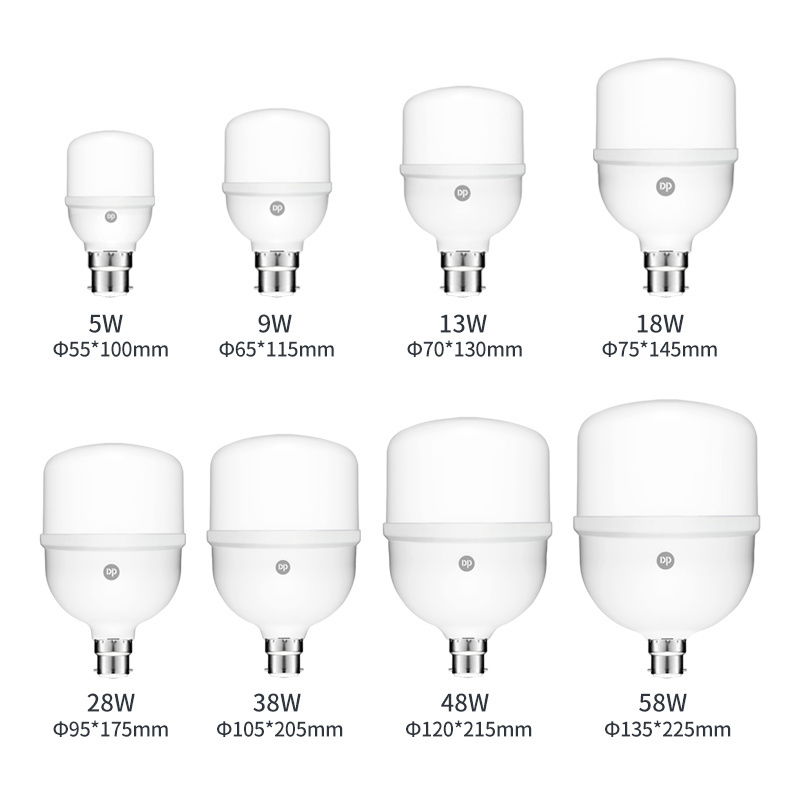 Inventory B22 E27 T Bulb Light Energy Saving Lamp 5W 9W 13W 18W 28W 38W 48W 58W LED Light Bulbs