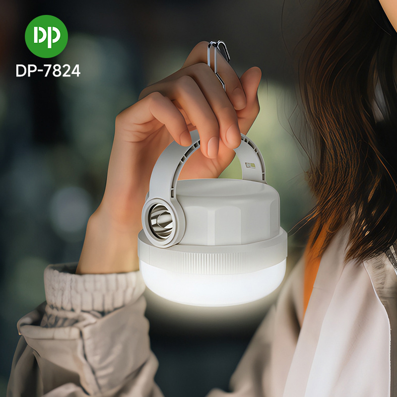 DP Emergency Light USB Rechargeable Portable Hook LED Working Camping Light Bulb With Torch Light