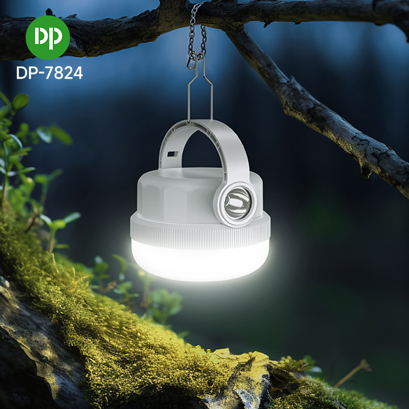 DP Emergency Light USB Rechargeable Portable Hook LED Working Camping Light Bulb With Torch Light