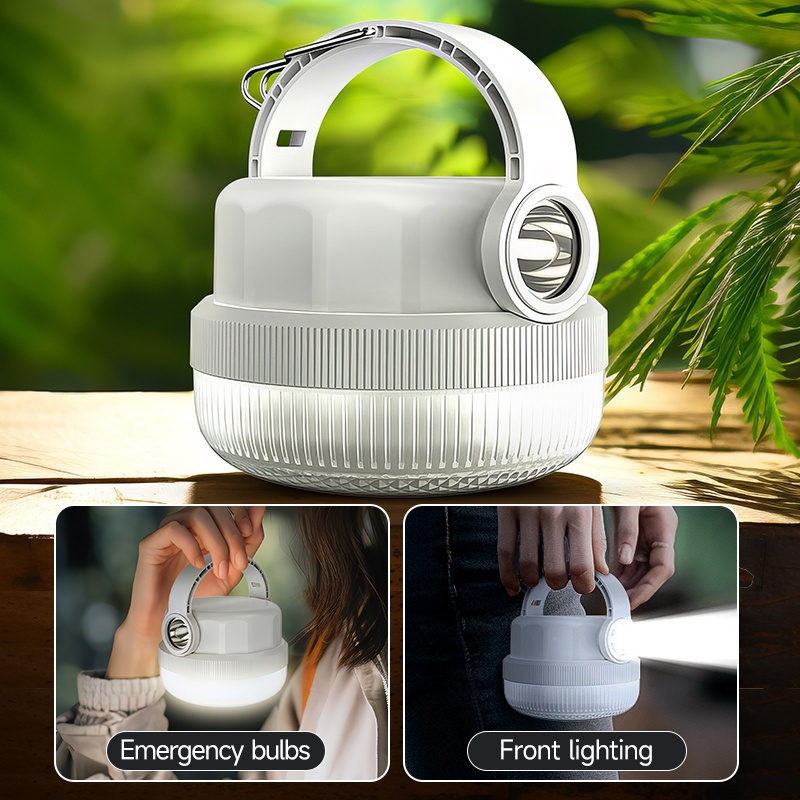 DP Emergency Light USB Rechargeable Portable Hook LED Working Camping Light Bulb With Torch Light