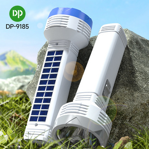 Type C Charging Outdoor Emergency Tool Powerful Battery Hand Flashlight Led Solar Torch Light Usb Rechargeable Flash Light