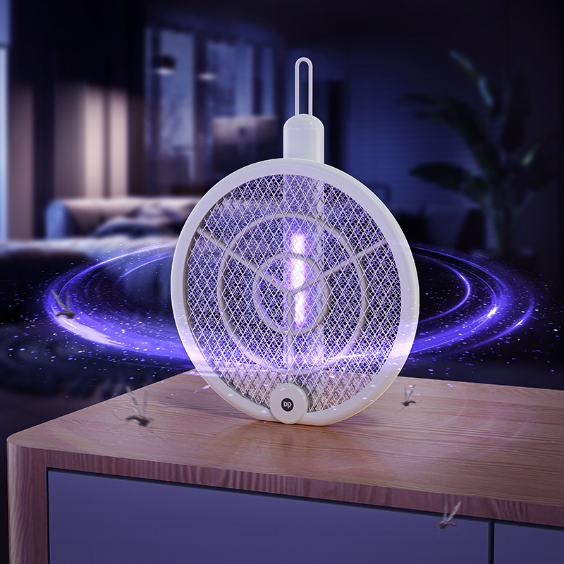 DP Foldable Mosquito Killer Swatter Racket 18650 Lithium Battery LED Light Rechargeable Mosquito Bat Electric Mosquito Swatter