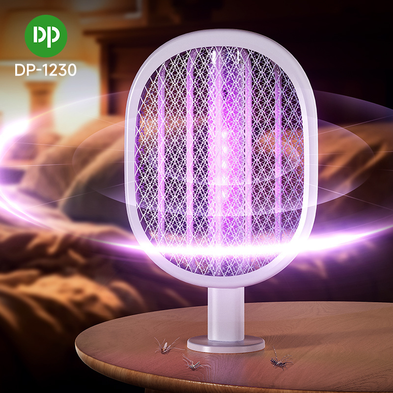 DP New Foldable Mosquito Killer Swatter Racket Lithium Battery LED Light Rechargeable Mosquito Bat Electric Mosquito Swatter