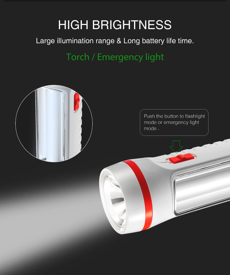 Best selling professional lighting energy-saving hand bright side light rechargeable led torch flashlight