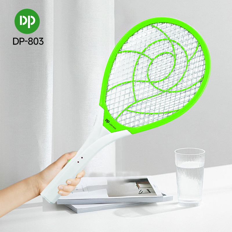 DP rechargeable mosquitoes killer electric mosquito swatter with led light