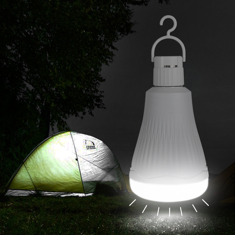 Hook Portable Automatic 4000mAh Battery Home Outdoor B22 E27 Rechargeable Bulb Camping Led Emergency Light Bulbs