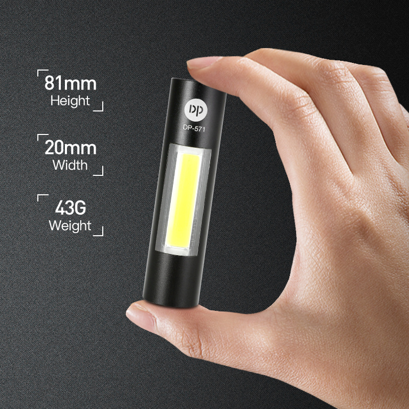 Mini Portable Bright USB LED Rechargeable Torch Work Light Small Pocket Flashlight Keychain Light