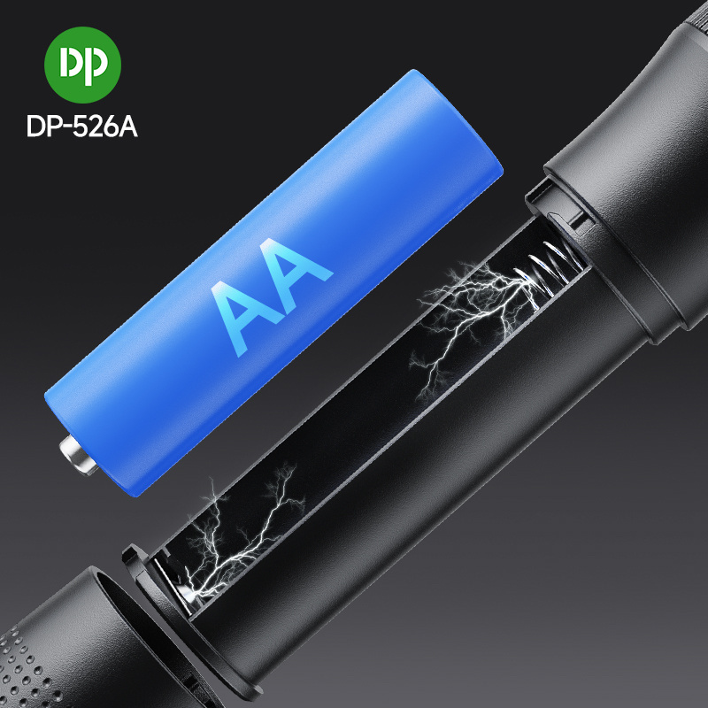 DP New Design Portable Mini Flashlight LED Zoomable Electric Torch Using AA Battery