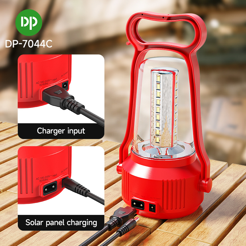 DP Camping Led Light Portable Rechargeable Battery Powered Outdoor Lighting Waterproof Camping Lantern Lamp