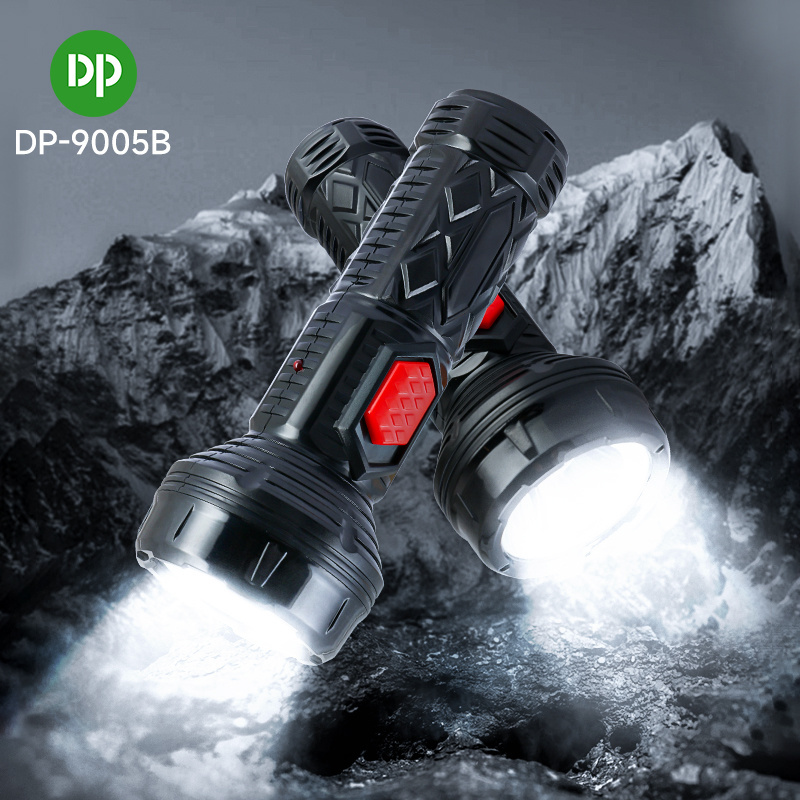 Household Searching Portable Battery Rechargeable LED Flashlight Led Torch Light with charging plug