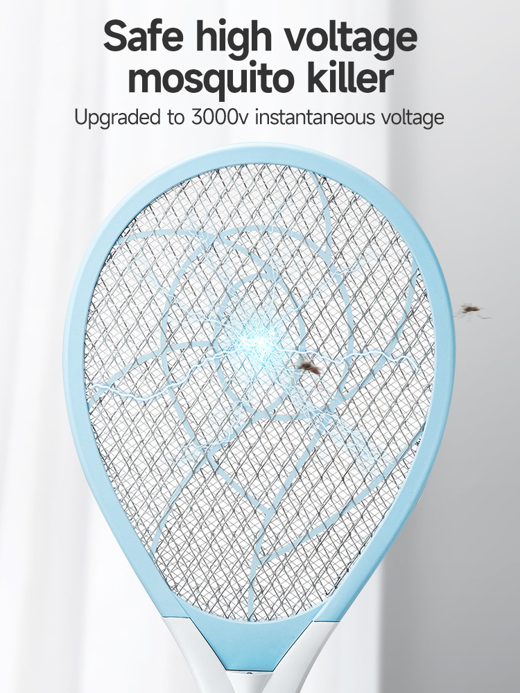 DP Mosquito Electric Zapper Racket Files Killer Trap Rechargeable Fly Killer Bat Electric Mosquito Swatter