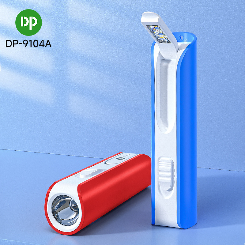 DP Small Portable Led Torch Light Handle Handed Lamp Pocket Multifunctional Rechargeable Flashlight With Desk Light