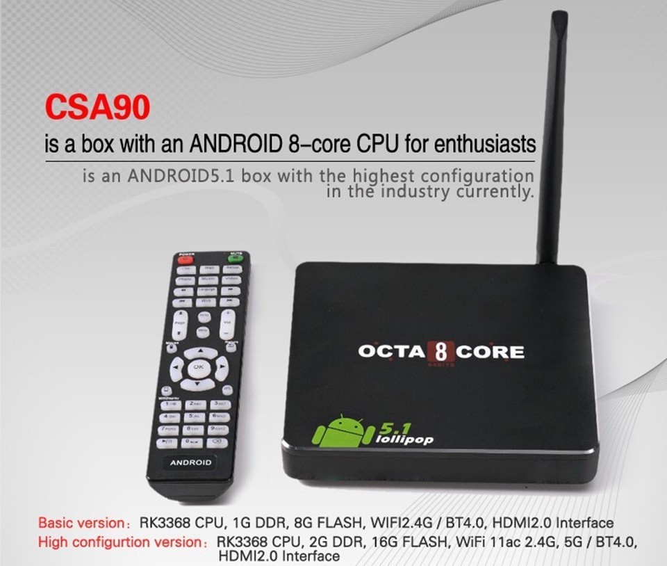 Amlogic android tv box with Wifi dvb t2 set top box Z4 2G 8G Rk3368 Octa Core 5.1 4K