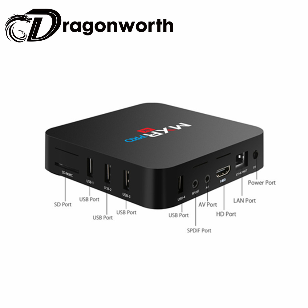 Best upgrade media player firmware android7.1 smart tv box MXR PRO RK3328 Quad-Core