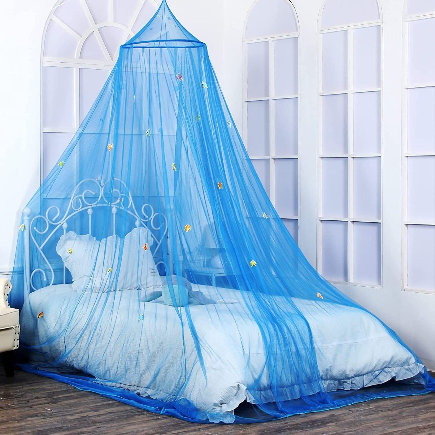 Home Bed Mosquito Net 100% Polyester White Student Children's Bedhead Canopy Netting Summer Hung Mosquito Nets