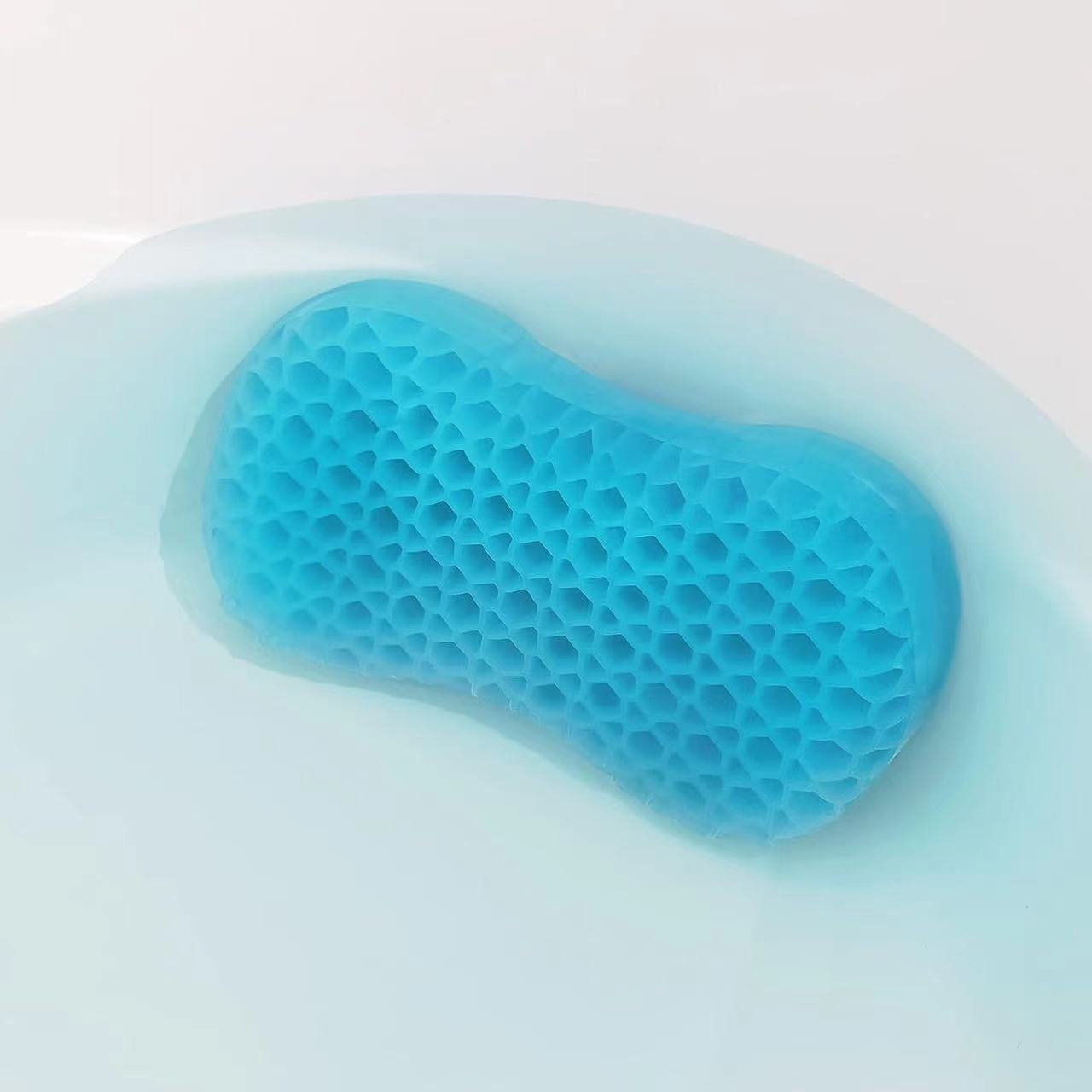 TPE Bathtub Waist Pillow Soothing Backrest Support Gel Honeycomb Washable Quickly Dry Back Cushions With Suction Cup Bath Pillow