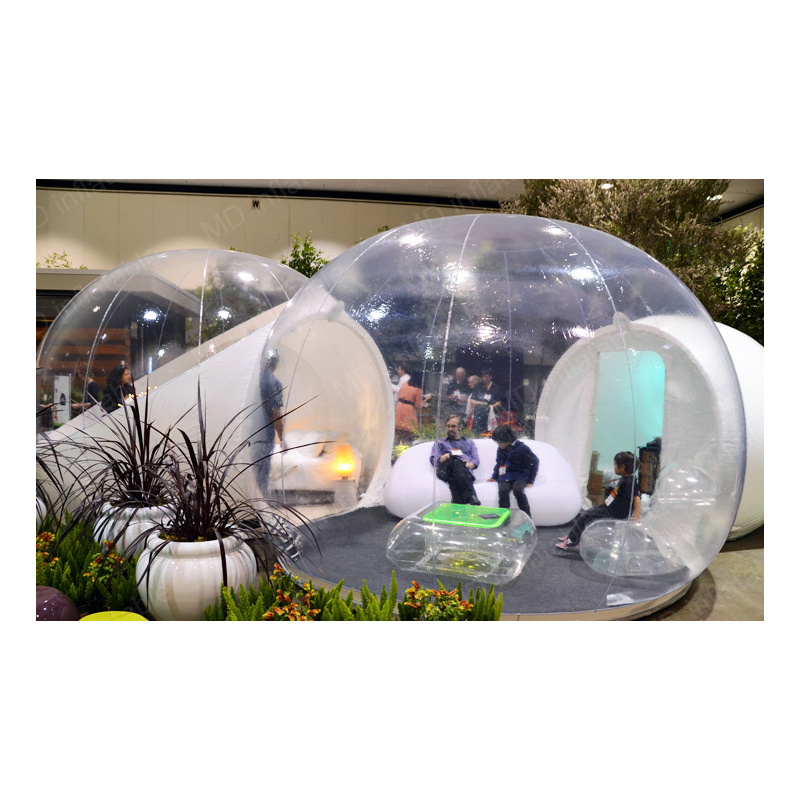 Outdoor inflatable transparent bubble tent, inflatable air dome tent for sale