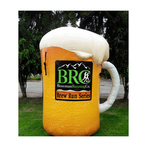 Customized giant inflatable beer mug, inflatable wine glass for advertising