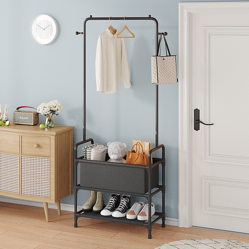 Clothes hanger floor simple household bedroom hanger clothes balcony dormitory movable corner overnight clothes storage rack