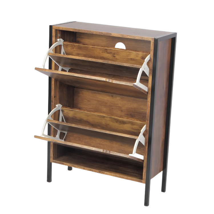 Modern living room furniture stand wood shoe rack storage