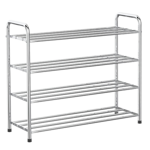 4 Layers Metal Shoe Rack Display Storage Shelf entry shoe table modern design Extendable shoe cabinet