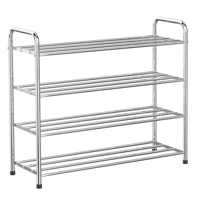 4 Layers Metal Shoe Rack Display Storage Shelf entry shoe table modern design Extendable shoe cabinet