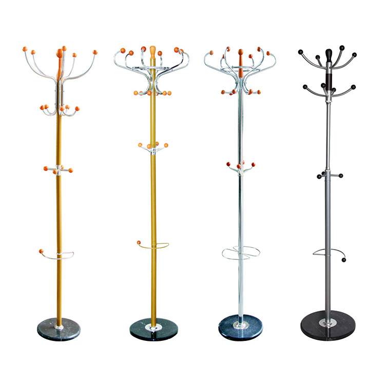 Steel tube standing tree metal coat rack stand