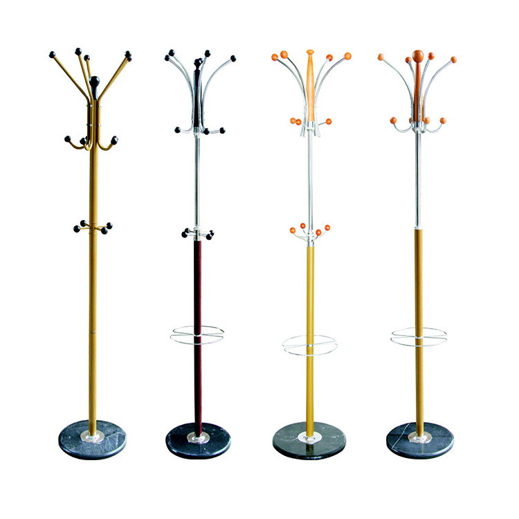 Steel tube standing tree metal coat rack stand