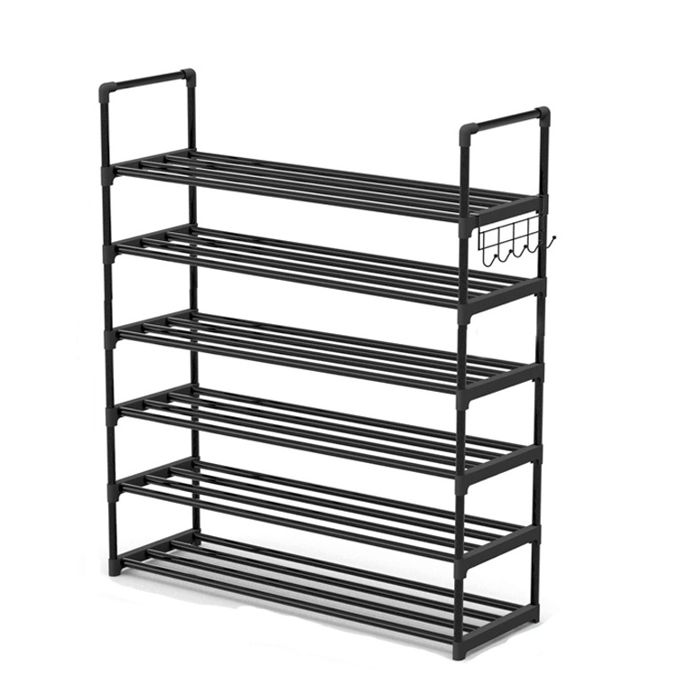 Factory Direct Stackable Boots and Shoes Store 6-Layer Metal Shoe Racks